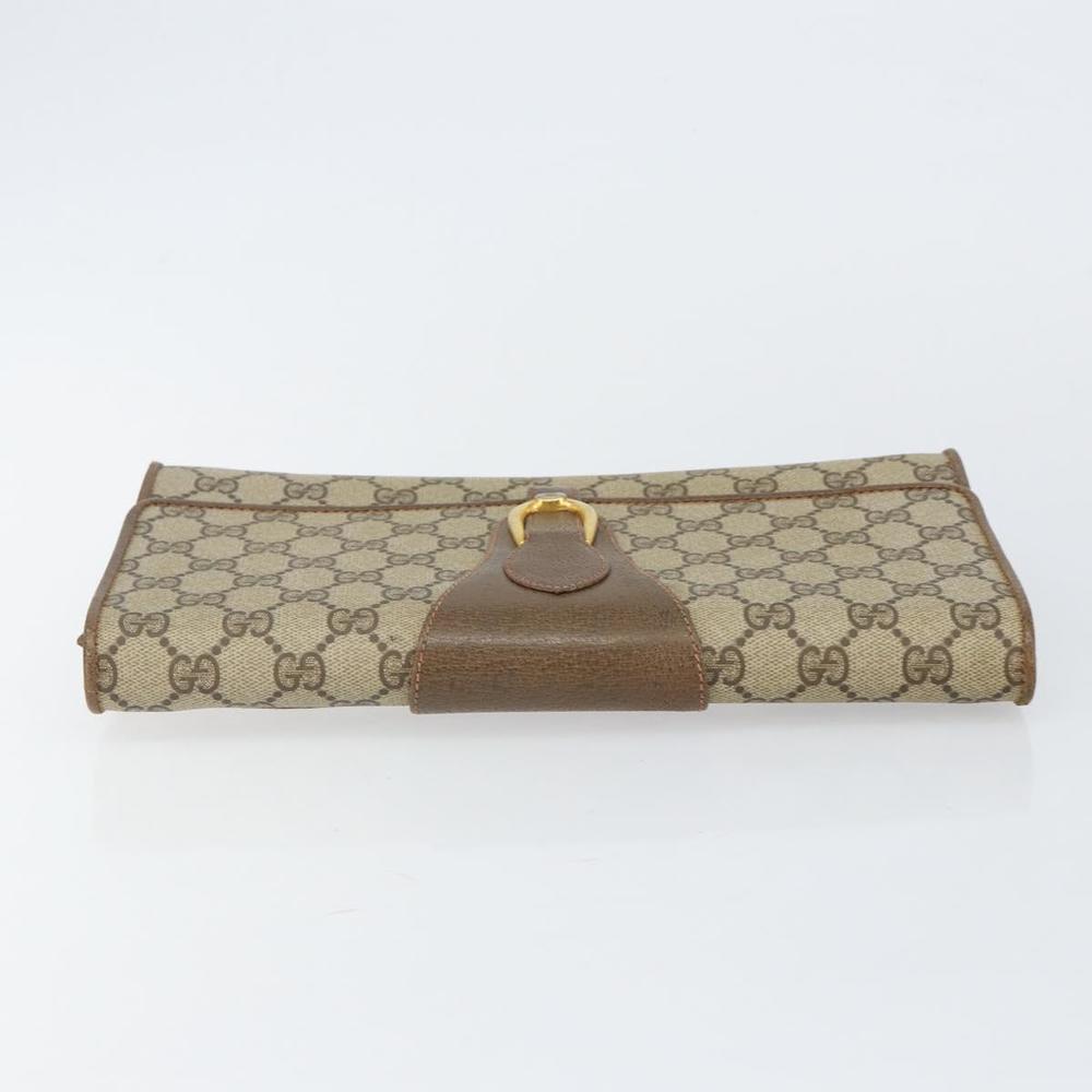 GUCCI GG Supreme Clutch Bag Beige Gold 89 02 050 Auth bs29617 - Picture 5 of 16
